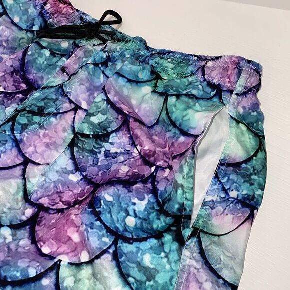 Bonlor Mens Swim Trunks Fish Scale Board Shorts Mesh Lining Beach Swim Shorts - Picture 10 of 16